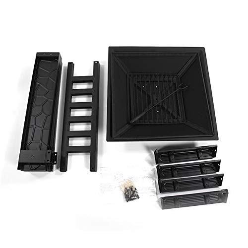 32-Inch Square Wood Burning Portable Metal Fire Pit O96897