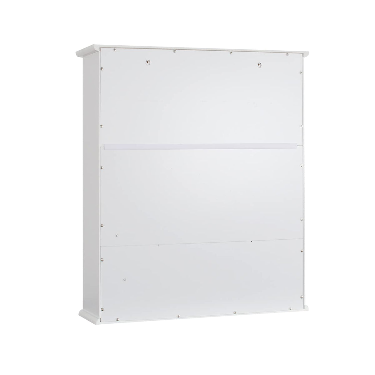 White Bathroom Wall Cabinet with 2 Door Adjustable Shelves K36970