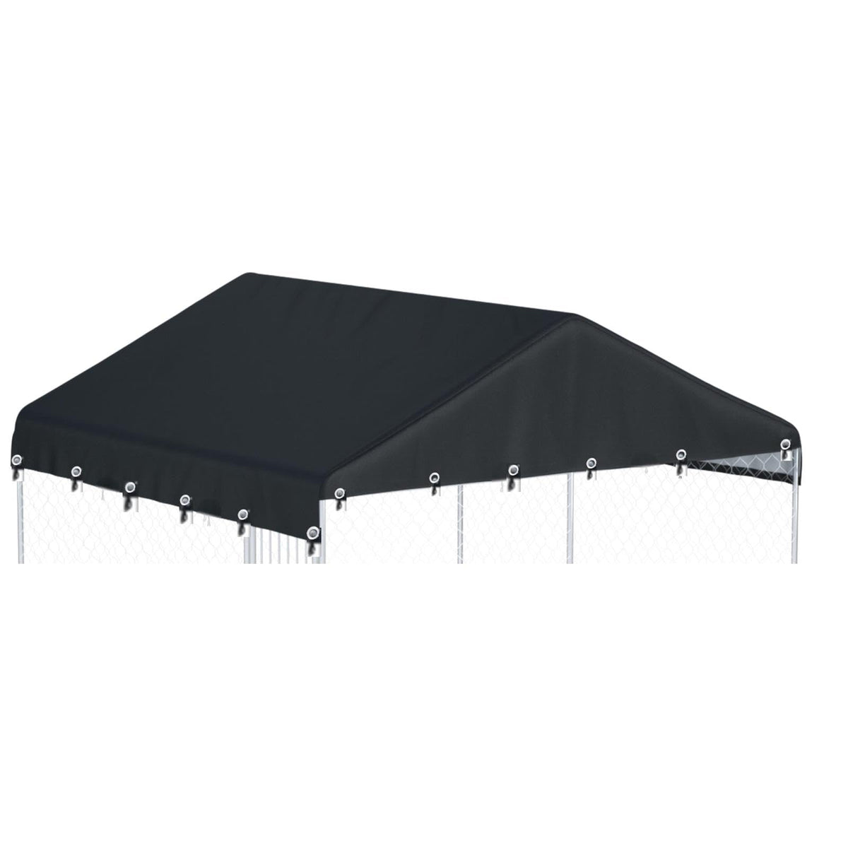 Black Outdoor Dog Kennel Cover 10'W x 10'L R310018