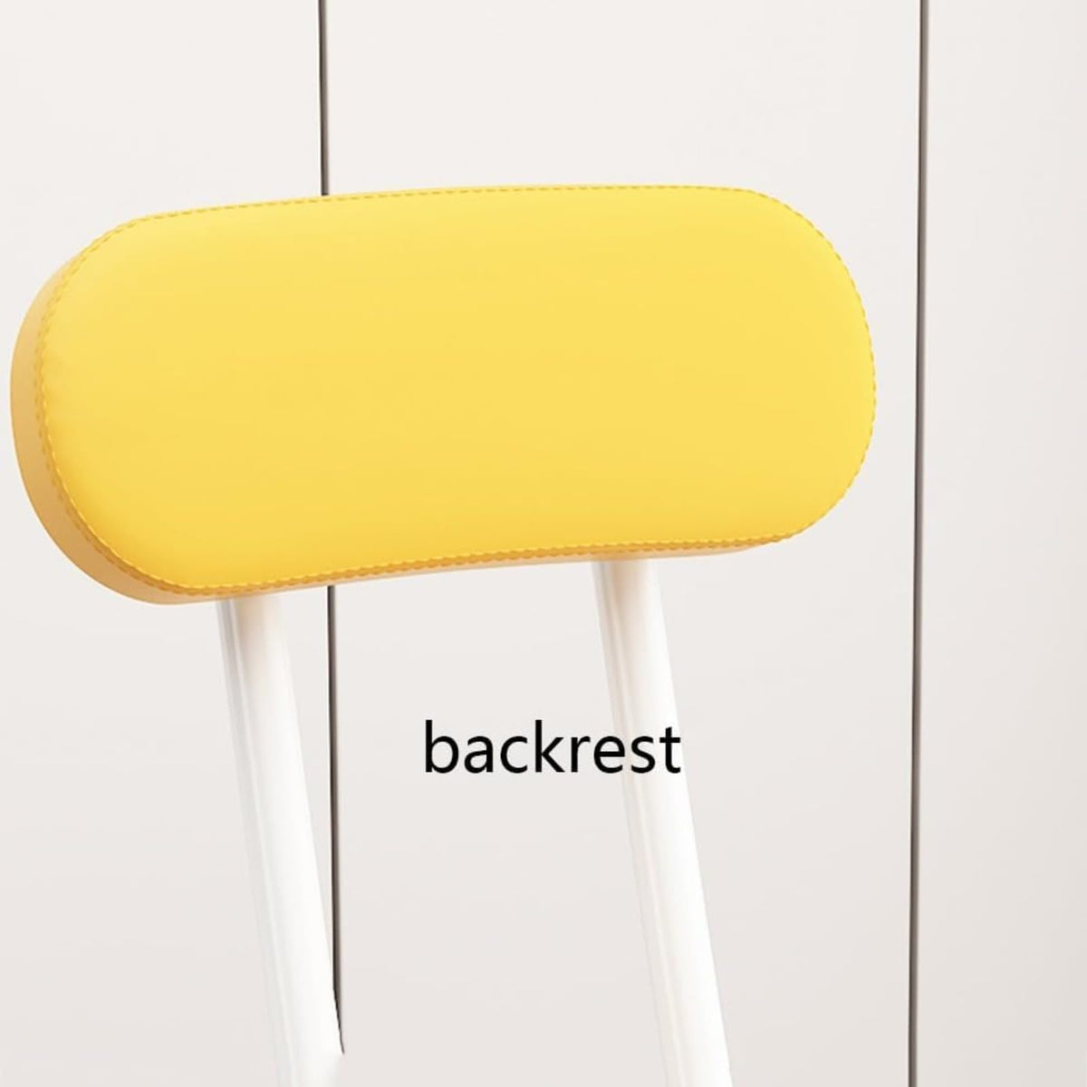 Black Cushioned Folding Stool with Backrest W7434