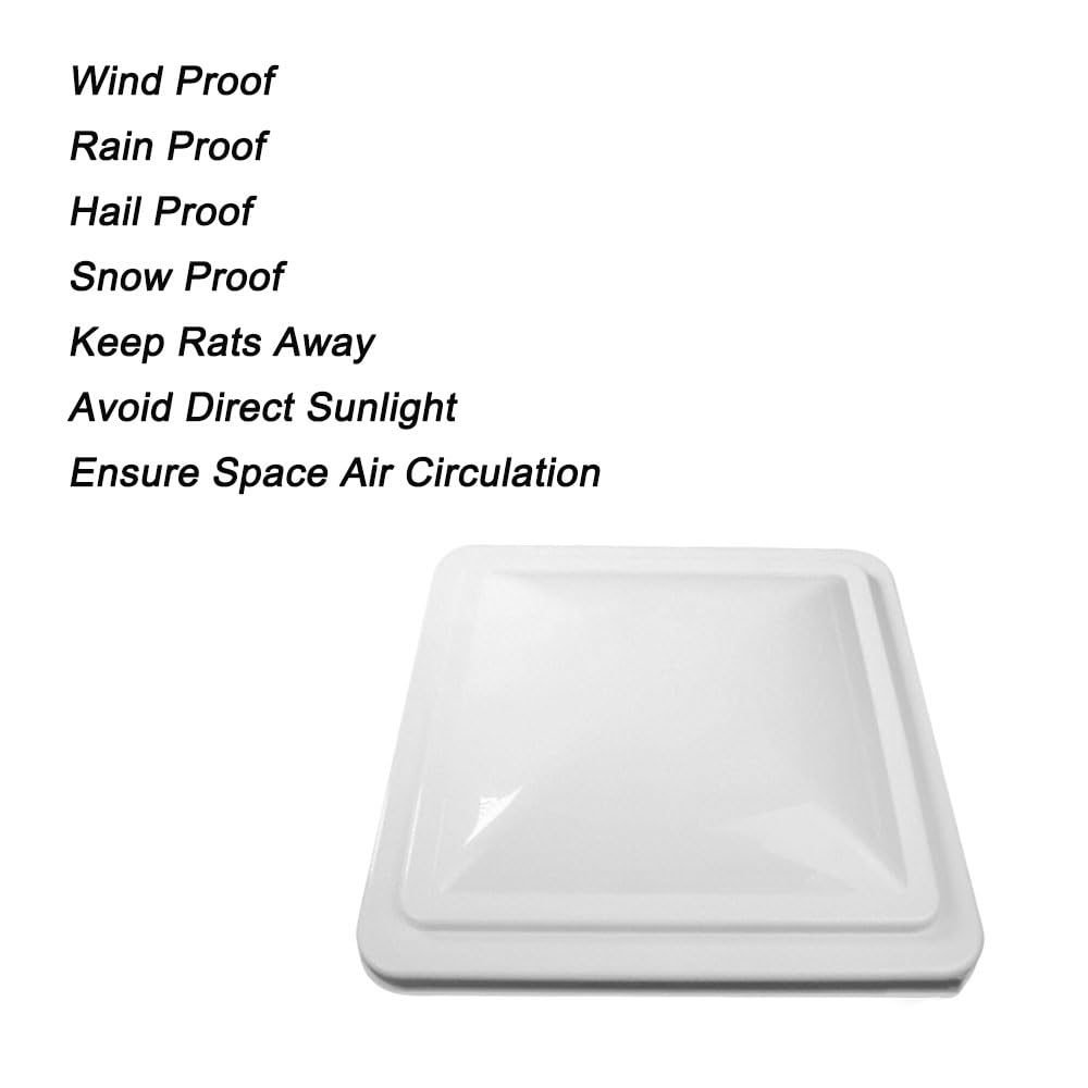 2 PCS 14x14 Inch White RV Vent Cover O93423