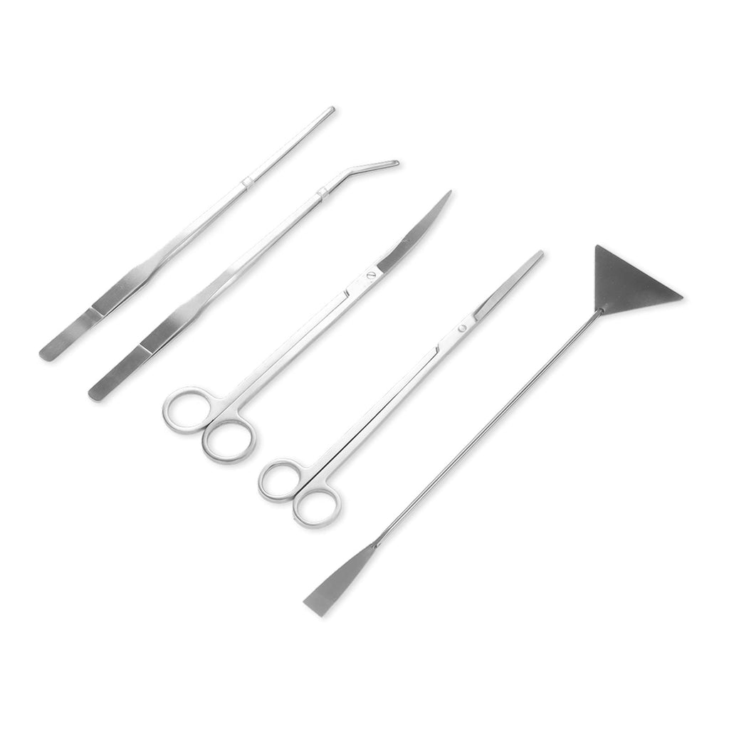 5 in 1 Stainless Steel Aquarium Scissors Tweezers Spatula C962