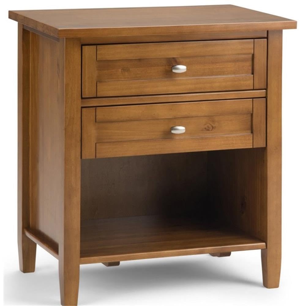 2-Piece Wood 24" Bedside Nightstand Table Set J7902