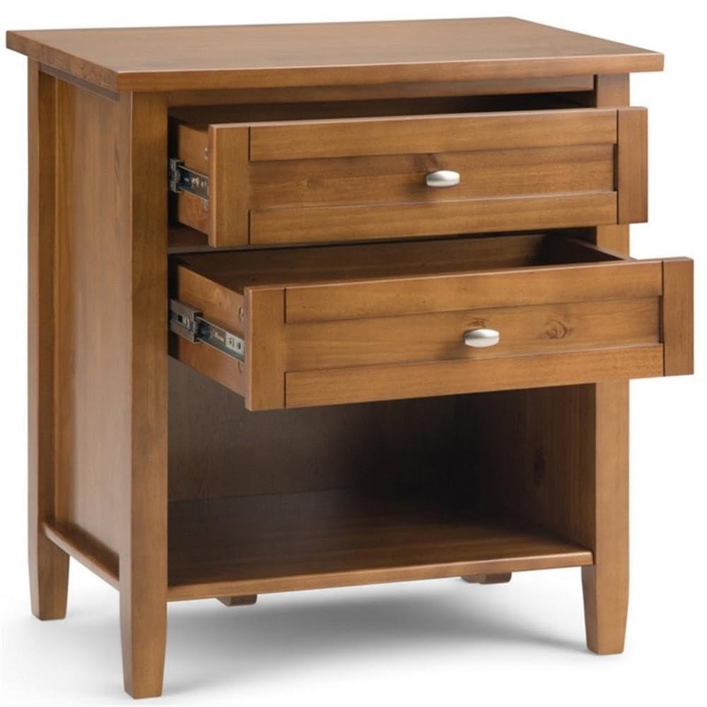 2-Piece Wood 24" Bedside Nightstand Table Set J7902
