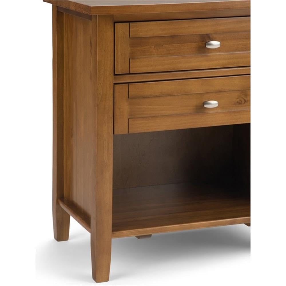 2-Piece Wood 24" Bedside Nightstand Table Set J7902