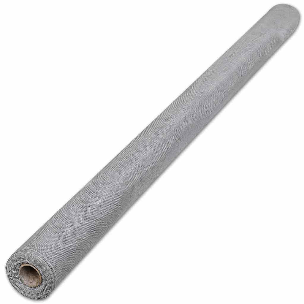 Aluminum Mesh Screen 39.4x196.9 Inch Silver H578