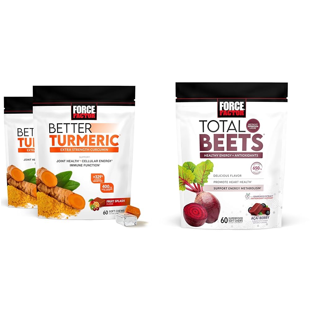 Turmeric 120 Soft Chews & Beets 60 Soft Chews Bundle M405