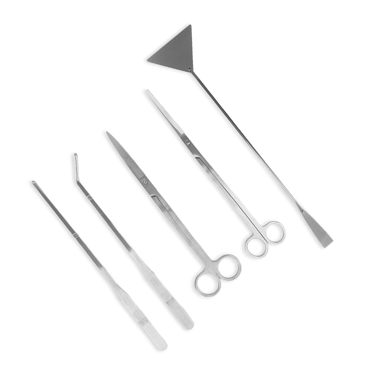5 in 1 Stainless Steel Aquarium Scissors Tweezers Spatula C962