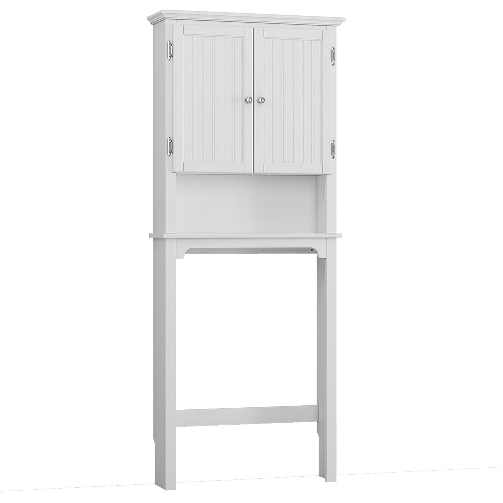 White Bathroom Storage Cabinet with Doors Q607413