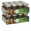 16oz Wide Mouth Clear Glass Mason Jars with Lids & Bands X205