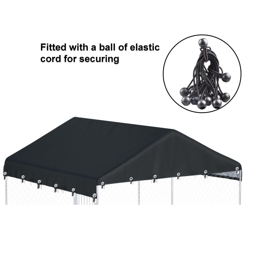 Black Outdoor Dog Kennel Cover 10'W x 10'L R310018