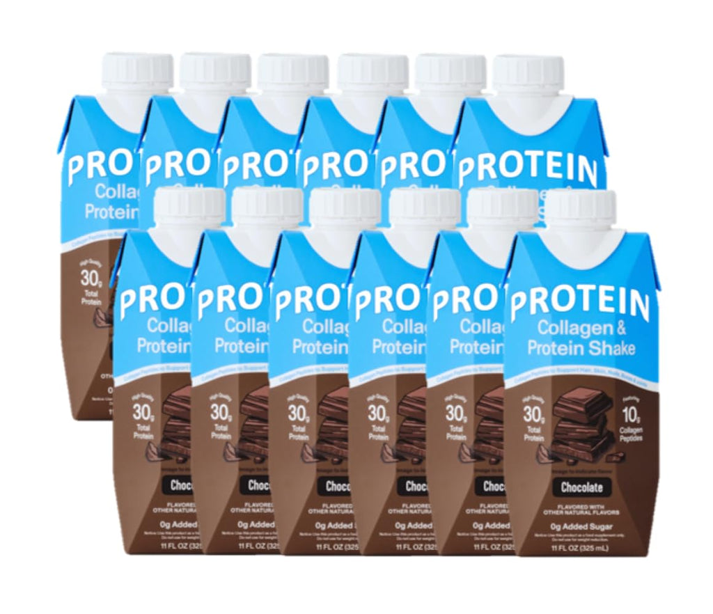 Chocolate Protein Collagen Shake 30g Protein 12 Count G4667