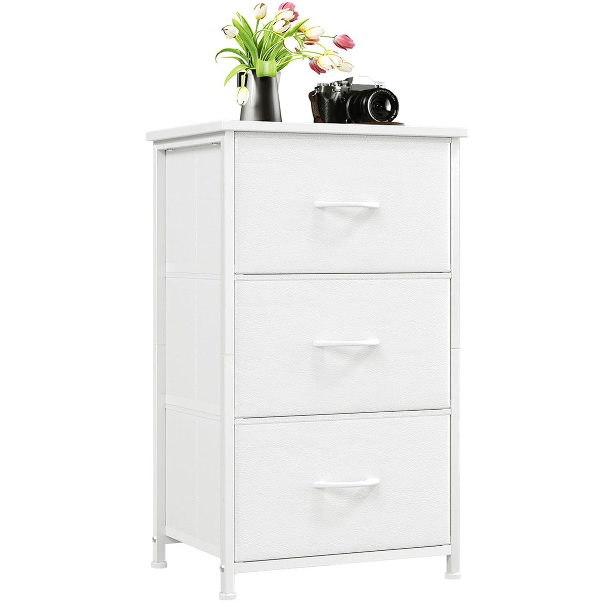 White 3 Drawer Dresser M33457
