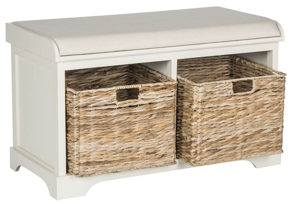 Wood Storage Bench W2498