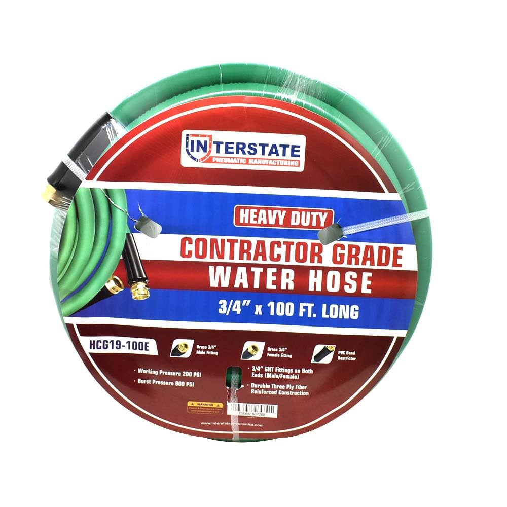 Green PVC Water Hose 3/4 Inch x 100 Feet R1798