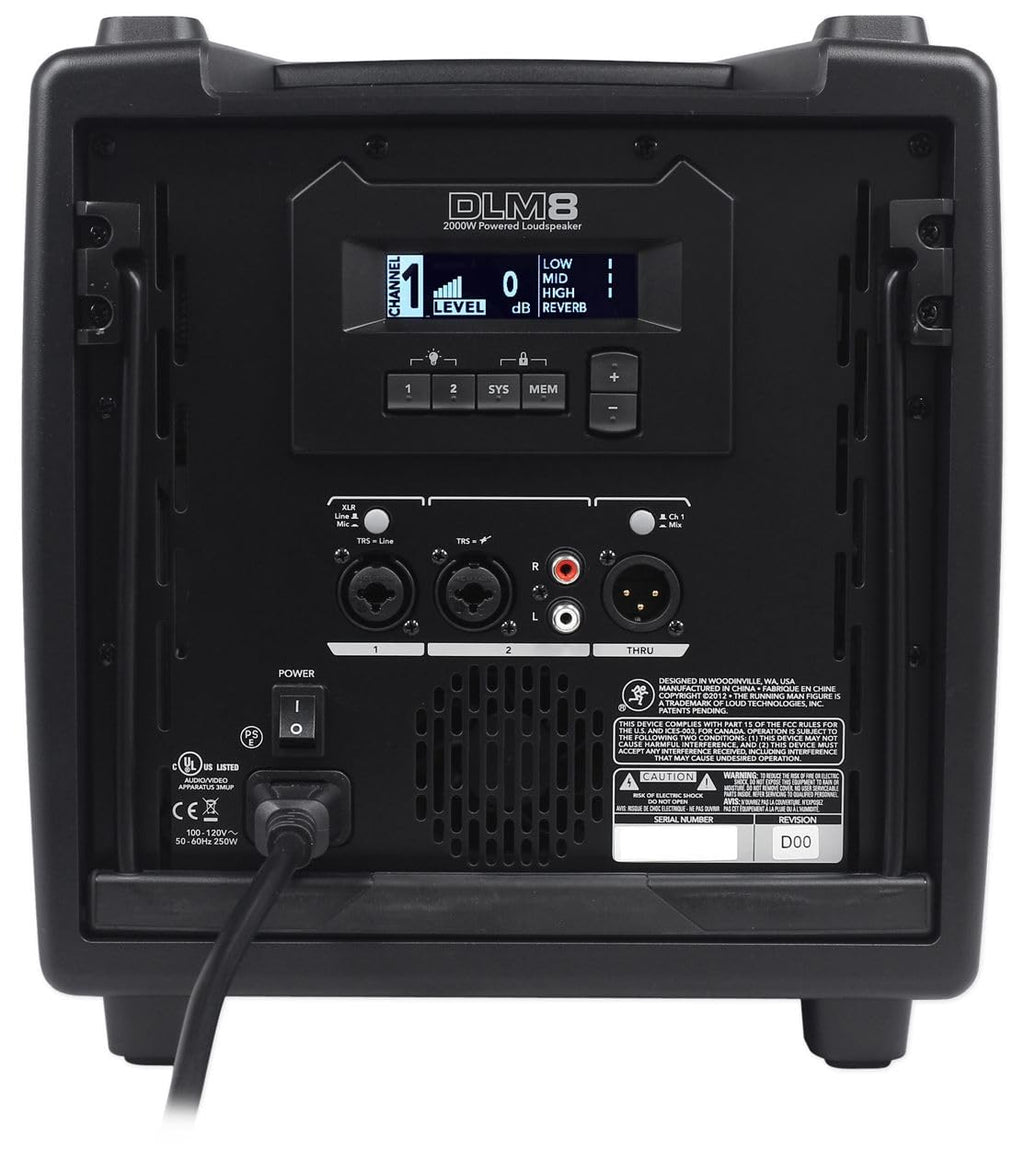 2000-Watt 8 in Powered PA Speakers with Tripod Stand Kit and XLR Cables O16045