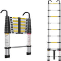 10.5ft Aluminum Telescoping Ladder 330 lbs Capacity W552