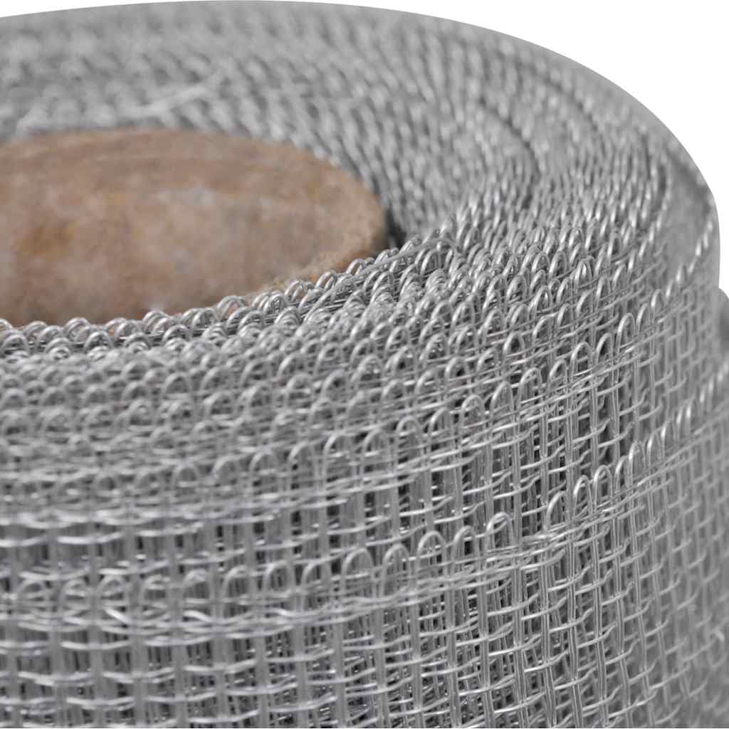 Aluminum Mesh Screen 39.4x196.9 Inch Silver H578