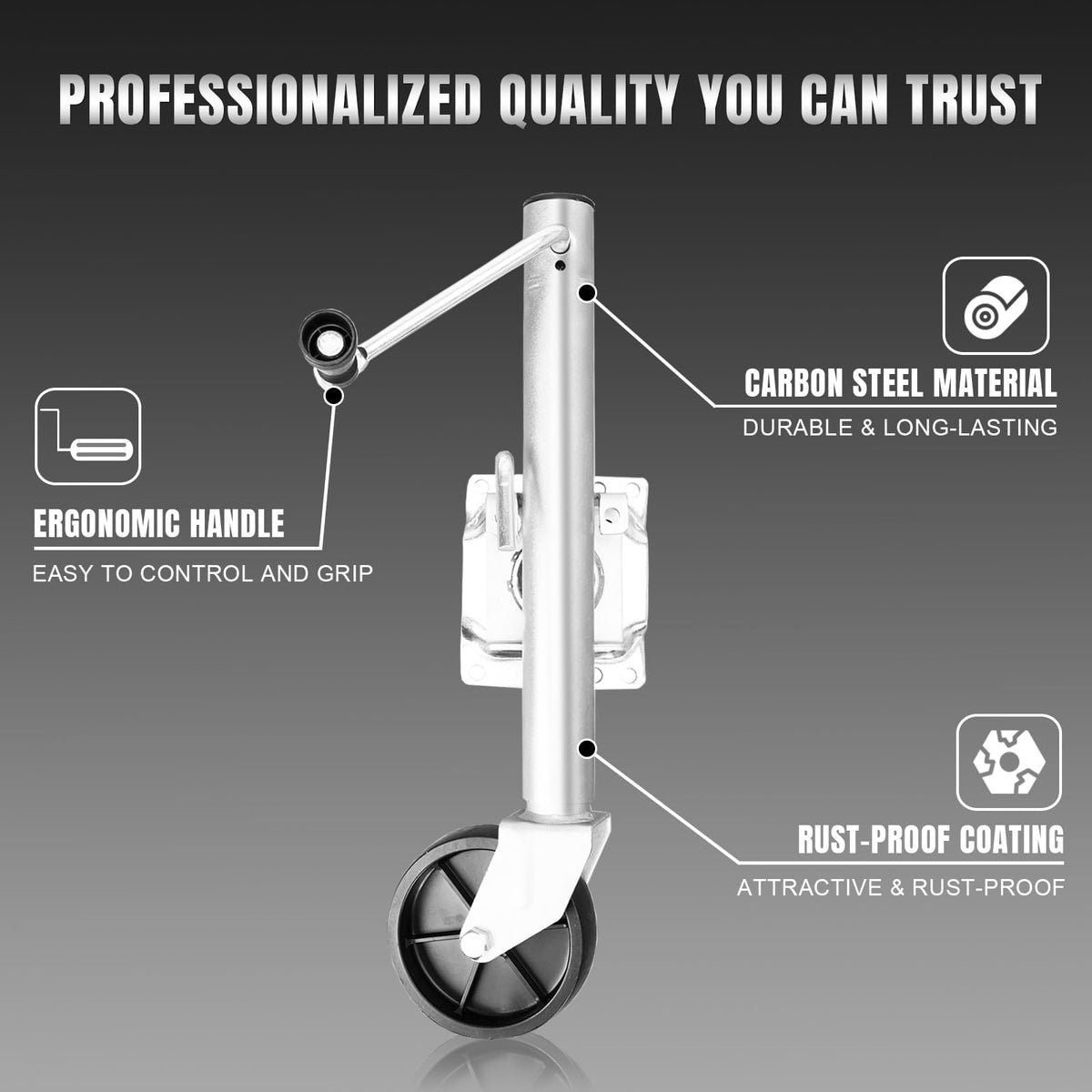 1000 lbs Trailer Jack with Wheel K653058