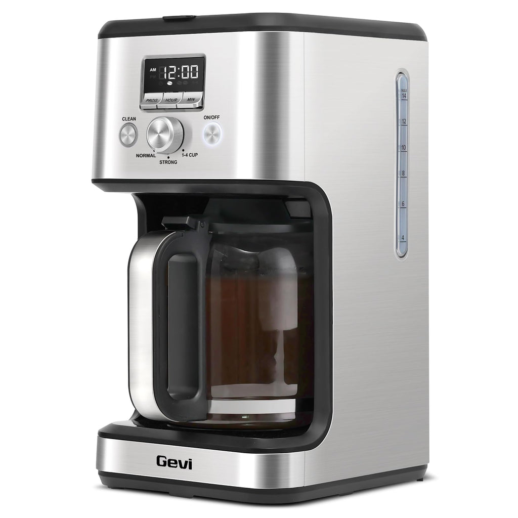14 Cup Programmable Drip Coffee Maker with Glass Carafe T384