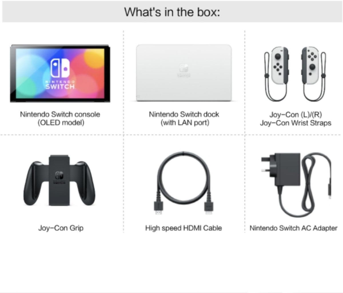 Nintendo Switch OLED Model with White Joy-Con J424