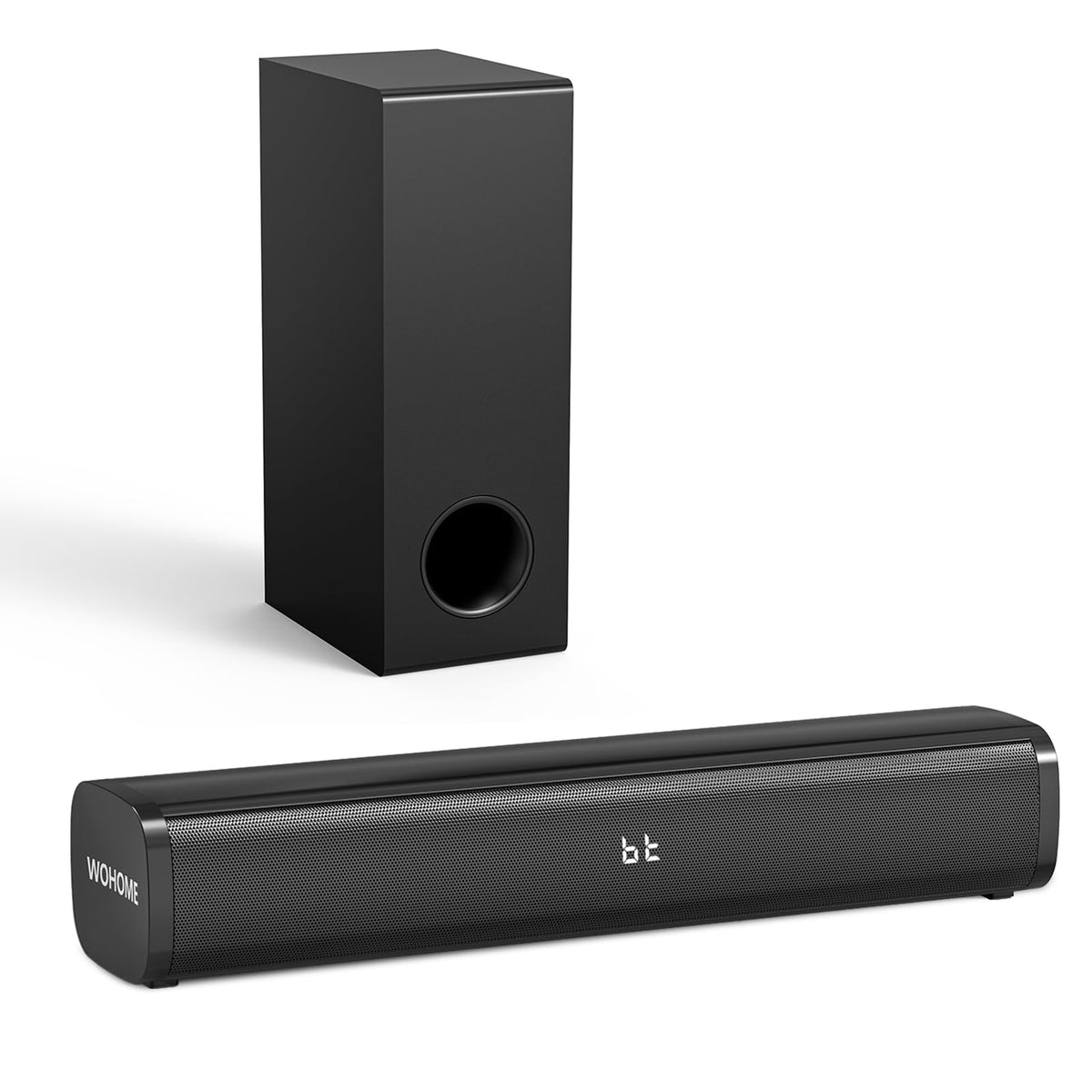 Black 2.1 CH Sound Bar with Wired Subwoofer A29480
