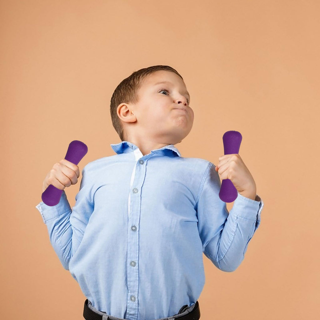 2pcs 0.5kg Purple Neoprene Coated Bone Shaped Dumbbells W285001