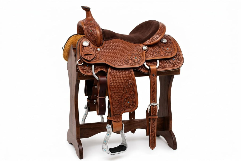 Aluminium Barrel Racing Stirrups with Rhinestones O509554