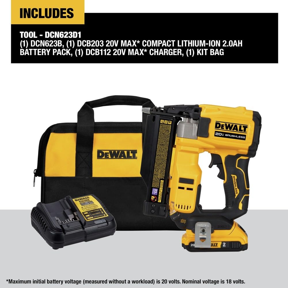 20V MAX Cordless 23 Gauge Pin Nailer Kit Y4312