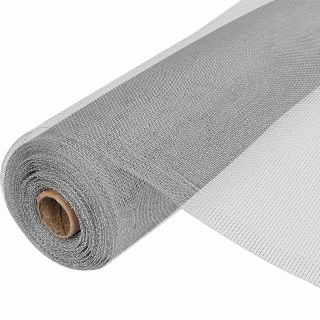 Aluminum Mesh Screen 39.4x196.9 Inch Silver H578
