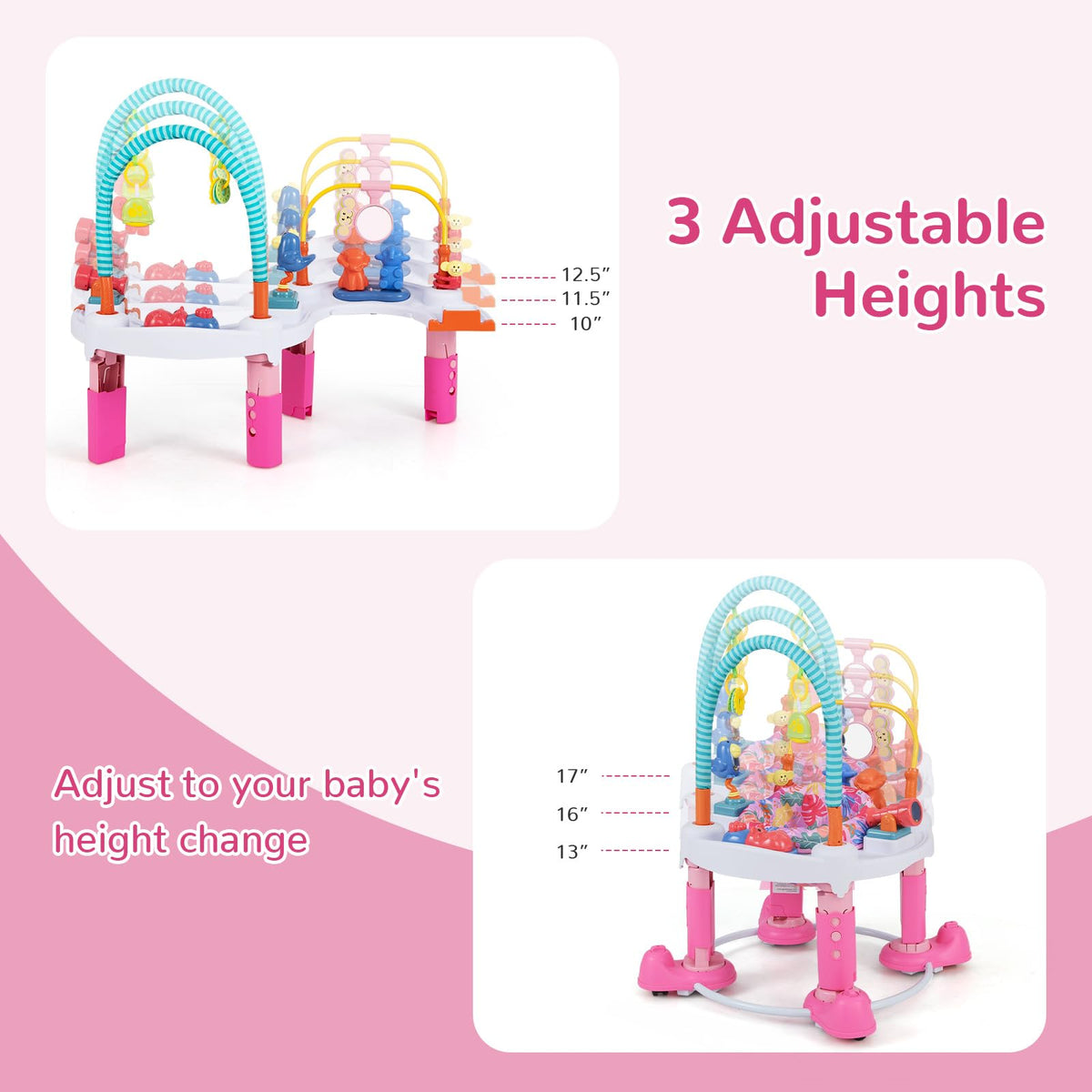 5 in 1 Baby Bouncer Activity Center with 360° Rotating Seat M500711