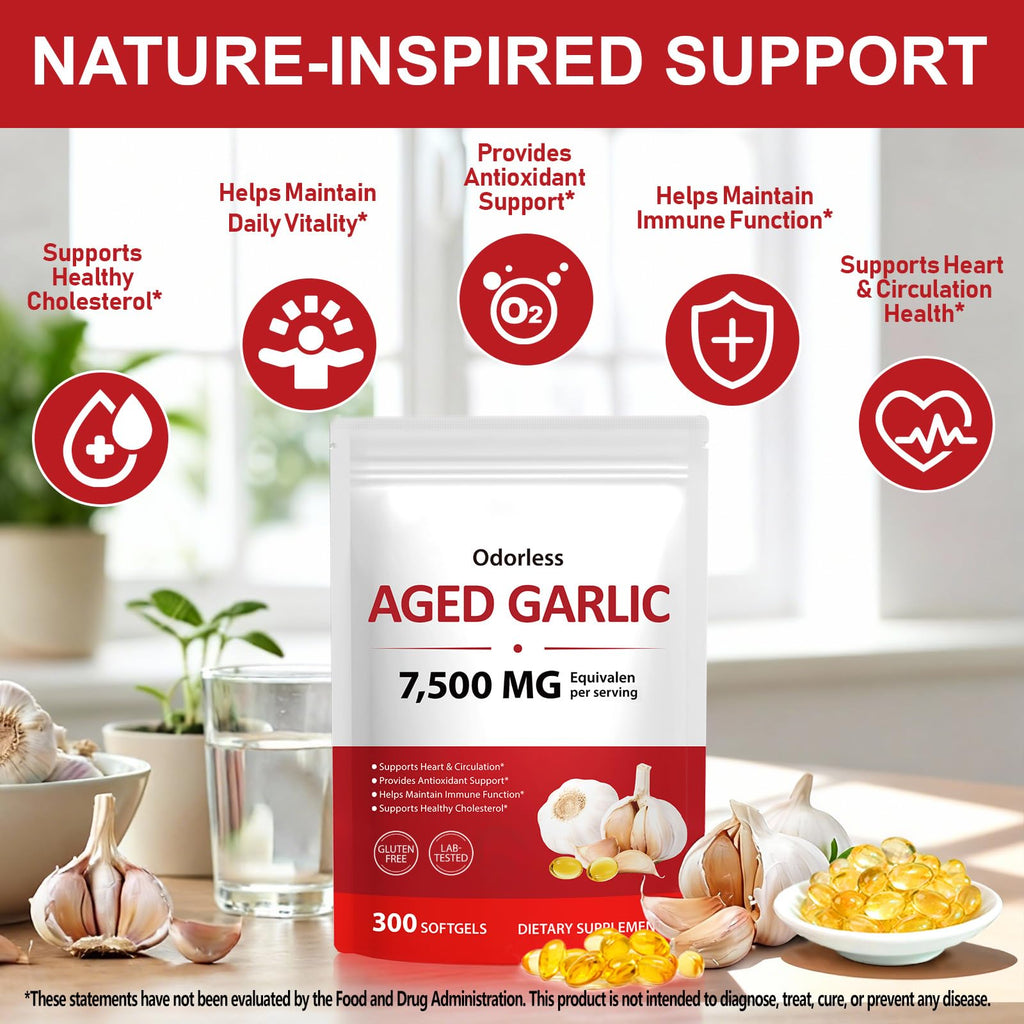 Odorless Garlic Supplement 300 Softgels Y5000