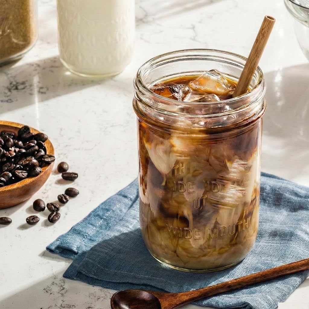 16oz Wide Mouth Clear Glass Mason Jars with Lids & Bands X205