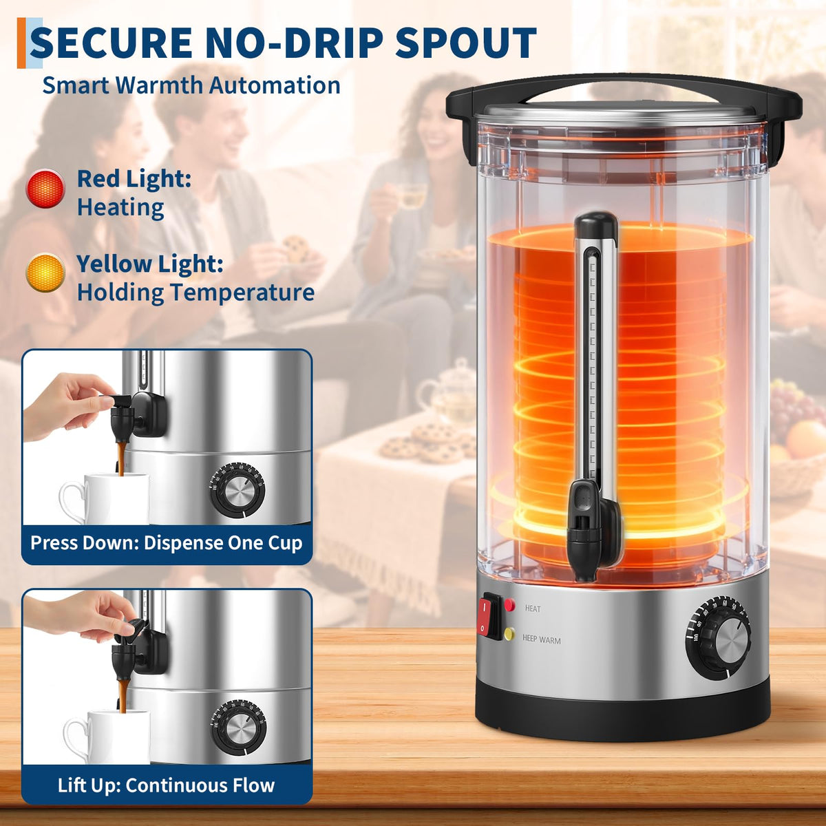 10L Double Wall Stainless Steel Coffee Urn R105896