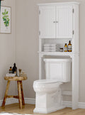 White Bathroom Storage Cabinet with Doors Q607413