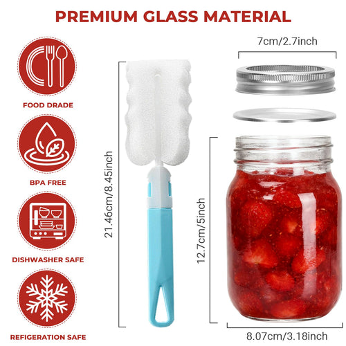 16 oz Glass Mason Jars 15 Pack E74089