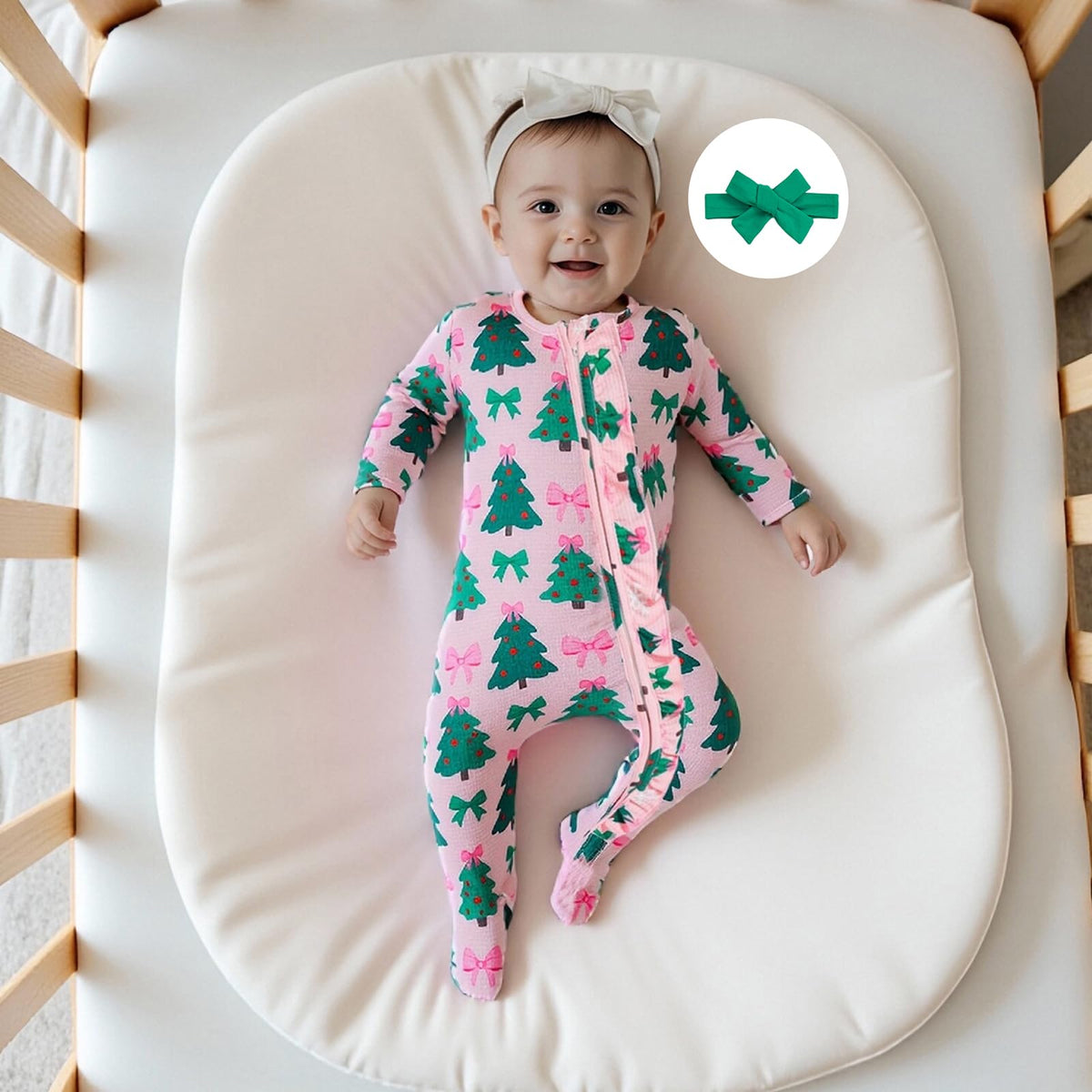 Newborn Baby Girl Footie Romper Sleeper Outfit K2834