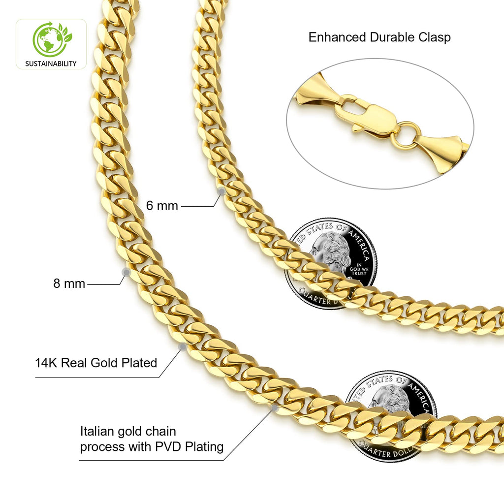6mm Diamond-Cut Cuban Link Chain C320316