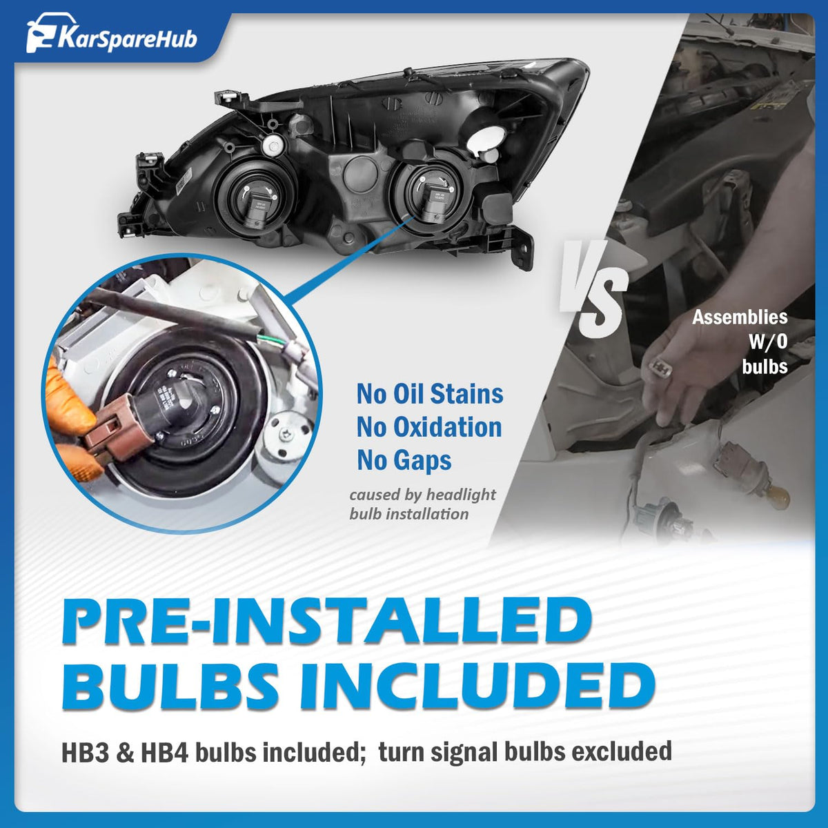 Halogen Headlights with Bulbs S78073