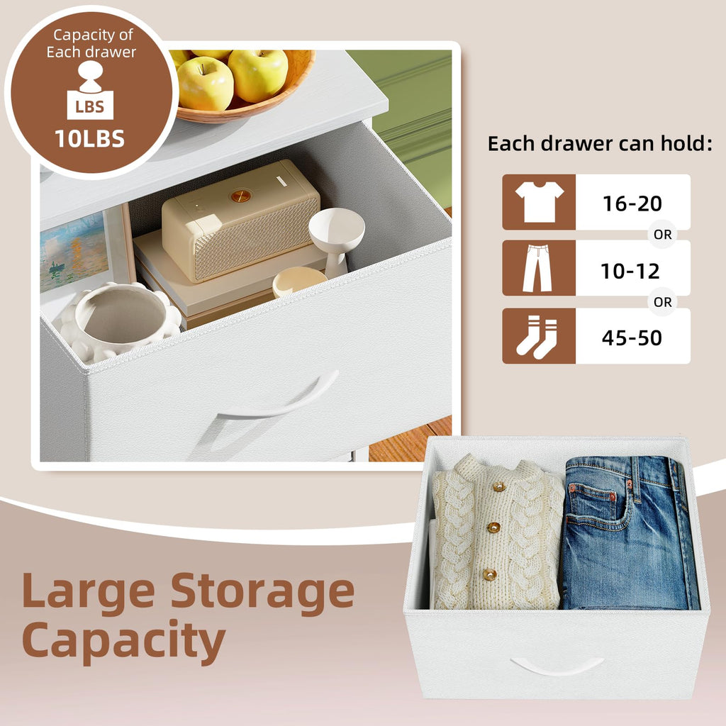 White 3 Drawer Dresser M33457
