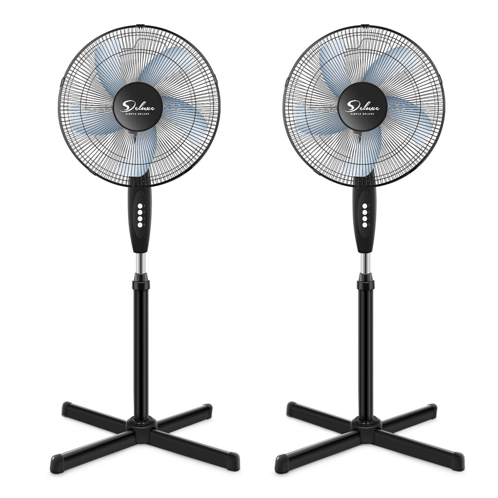 16″ 3 Speed Oscillating Pedestal Stand Fan, Black N873