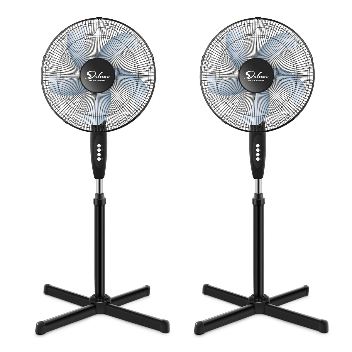 16″ 3 Speed Oscillating Pedestal Stand Fan, Black N873