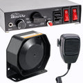 12V 200W 9Tone Slim Speaker Horn Alarm PA System Emergency Siren H400464