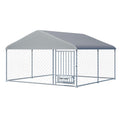 10FT x 10FT Outdoor Dog Kennel with Roof A4613
