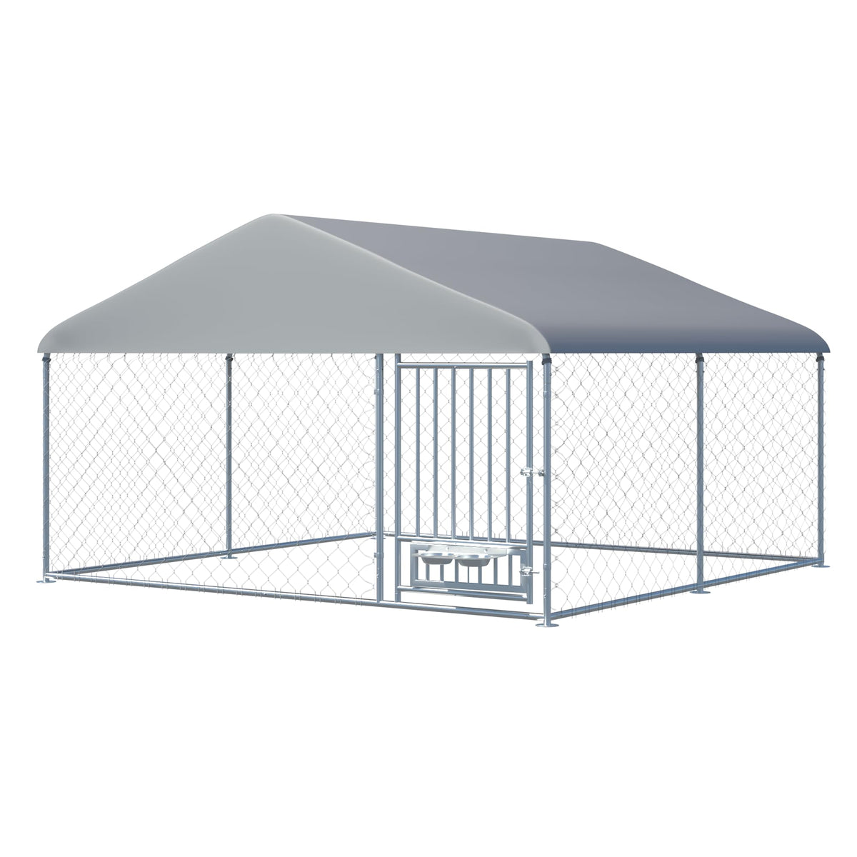 10FT x 10FT Outdoor Dog Kennel with Roof A4613