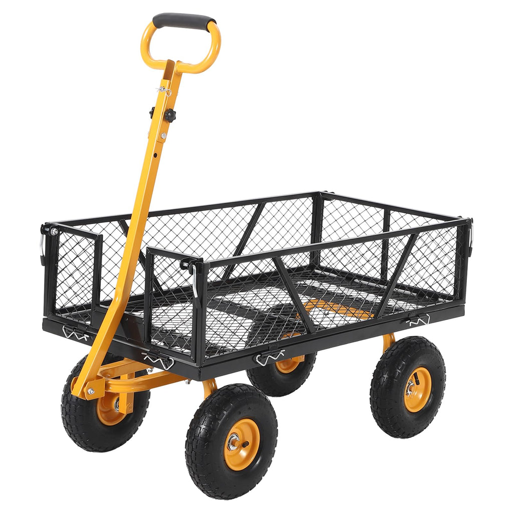 Black Heavy Duty Steel Garden Cart A662460