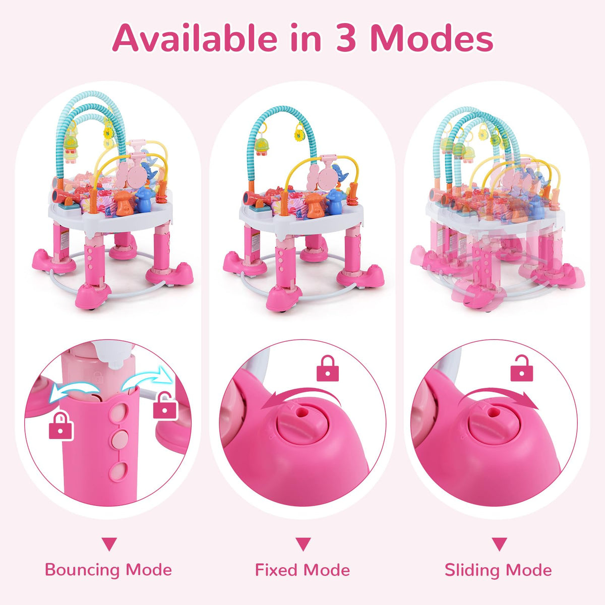 5 in 1 Baby Bouncer Activity Center with 360° Rotating Seat M500711