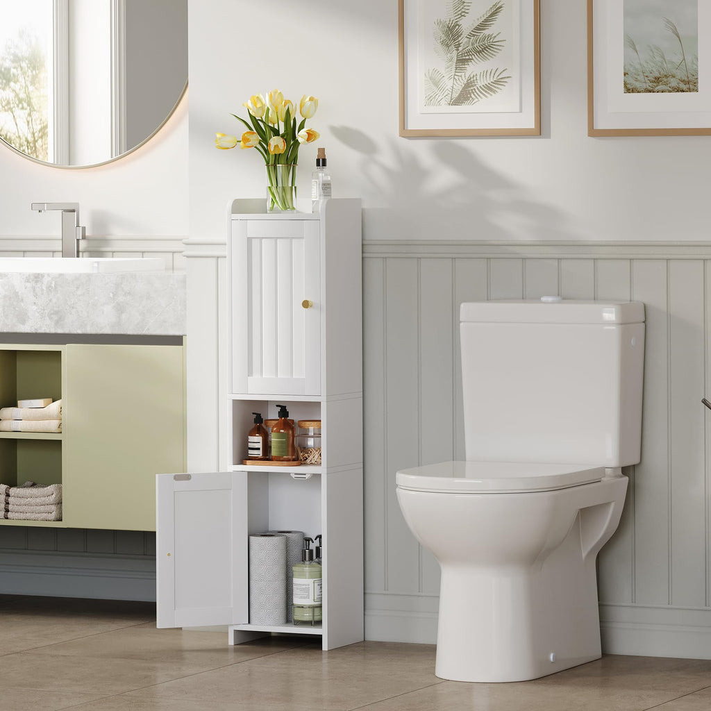 White Bathroom Cabinet with 2 Doors Z112