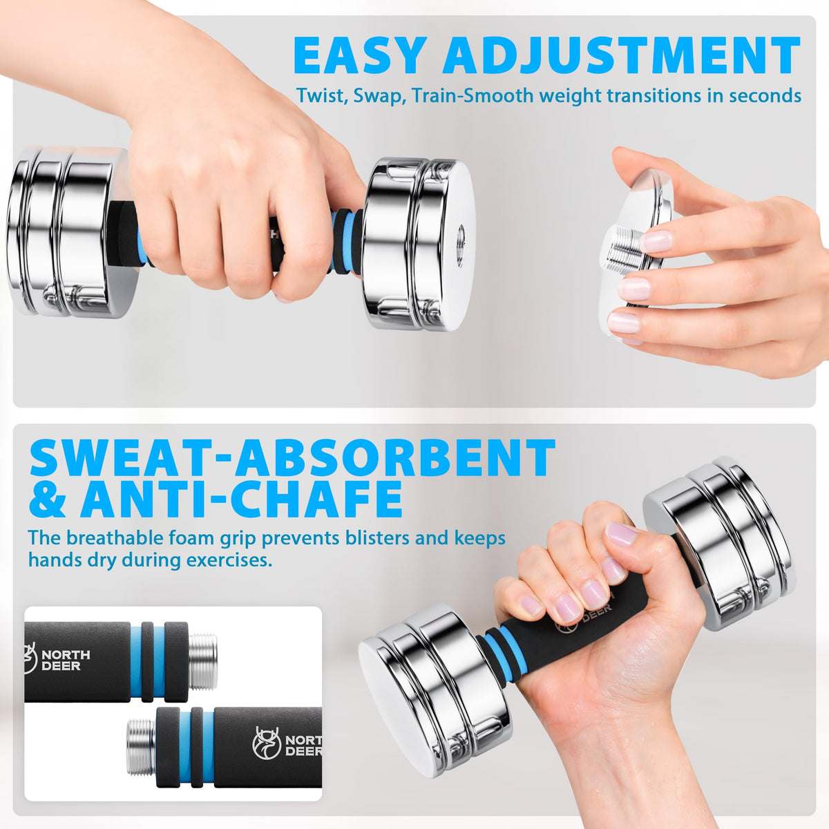 Adjustable Steel Dumbbells I456928