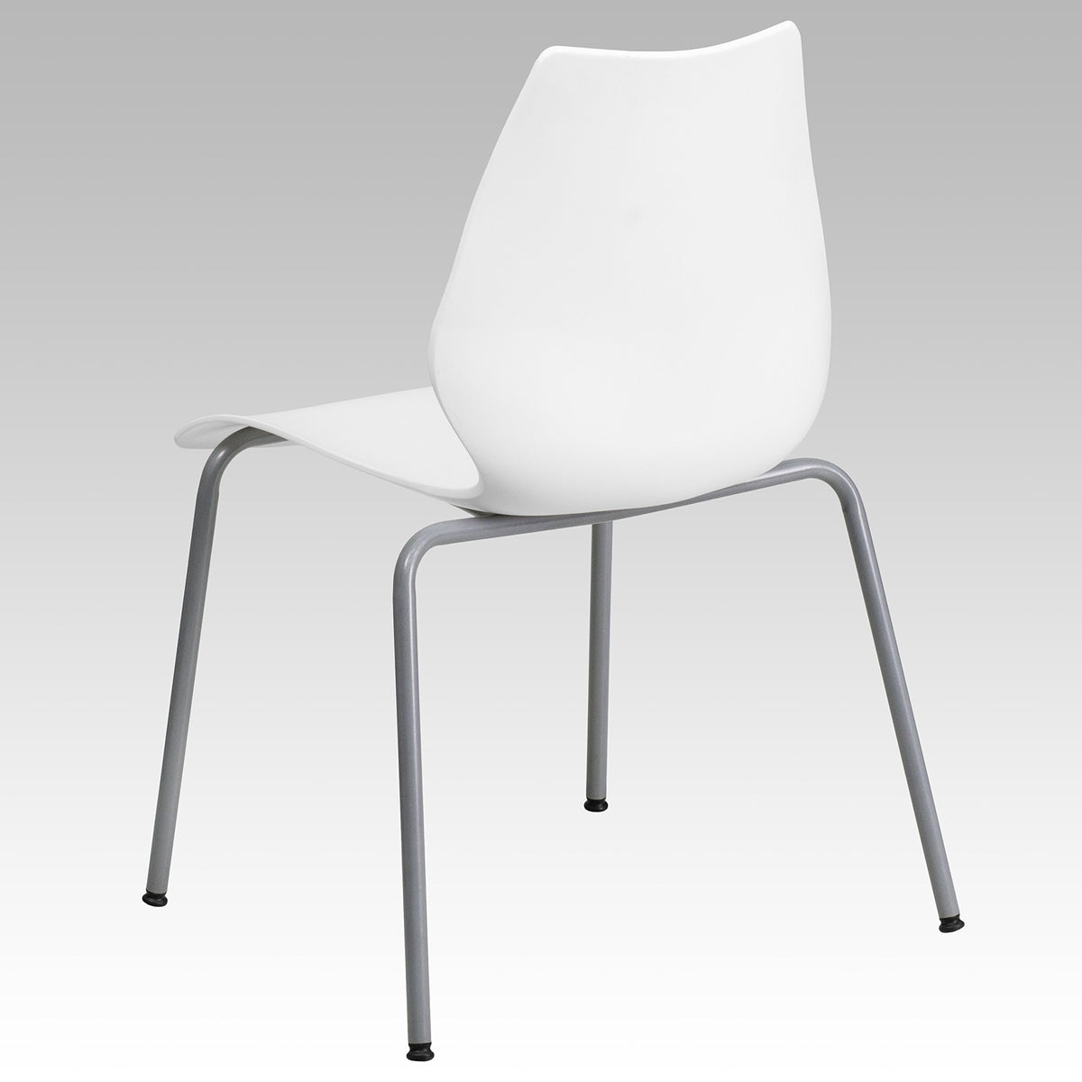 White Plastic Stacking Chairs Set of 5 Z141945
